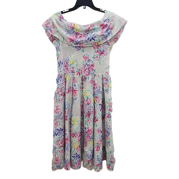 S.L Fashions Women's Vintage Floral Princess Fairy Tea Party Regency Dress Sz S‎ - Picture 4 of 4